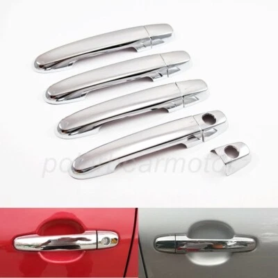 Capas de maçaneta cromadas para Toyota Corolla 02-06 Camry 02-11 RAV4 2003-2011 - Imagem 1 de 3