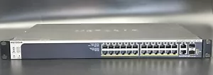 Netgear S3300-28X-POE+ GS728TXP 24-port Gigabit PoE+ 4-port 10G Uplink Switch - Picture 1 of 6