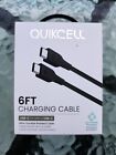 FOR APPLE 15/ANDROID QUIKCELL/6ft FAST CHARGE CABLE USB-C to USB-C BLACK $12.75