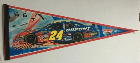NASCAR Jeff Gordon # 24 Car 2007 30"x12" Felt Pennant Design 667 Limited Edition Cover
