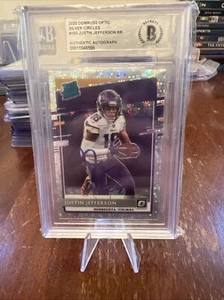 2020 Optic Justin Jefferson No Huddle Rated Rookie Beckett Authentic - Picture 1 of 3
