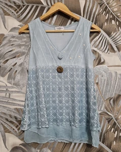 Elisa Cavaletti Sleeveless Tank Top, Size S - Picture 1 of 13