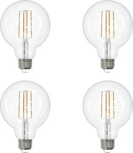 LED G25 Edison Globe Light Bulb 8.5W(100W=) E26 2700K Warm White 4-Pack - Picture 1 of 2
