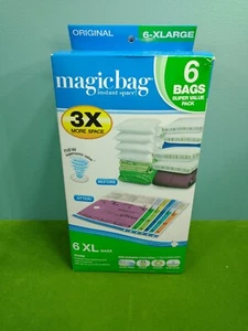 NEW 6 Pack MAGICBAG Original Instant Space Savor Storage 6 Xl Bags - Picture 1 of 3