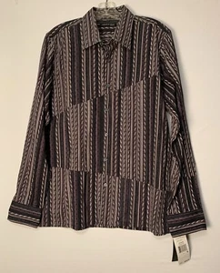 KENNETH COLE NY size MEDIUM DRESS SHIRT BOHO 100% COTTON ZIP POCKET NWT - Picture 1 of 8