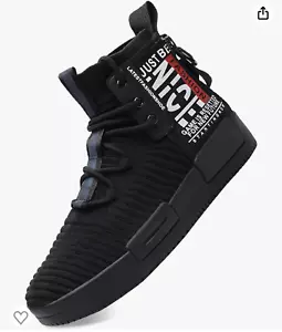 XIDISO ZAPATILLAS DE MODA PARA HOMBRE ZAPATOS PARA CORRER CON ESTILO - NEGRO 1 - TALLA 10 - NUEVAS - Imagen 1 de 8
