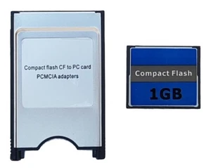 TARJETA DE MEMORIA CF FLASH COMPACTO ROLAND FANTASM XA 1 GB Y LECTOR DE TARJETAS PCMCIA - Imagen 1 de 9