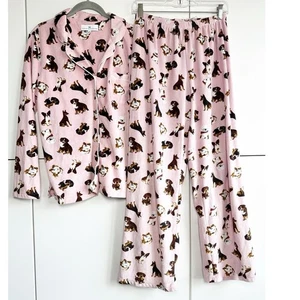 Pijama Karen Neuburger Terciopelo Cachorro Perro 2 Piezas Parte Superior e Inferior Talla Mediana - Imagen 1 de 8