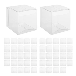50Pcs Clear Plastic Boxes for Gifts Pvc Packing Box Gift Packaging4844 - Picture 1 of 7