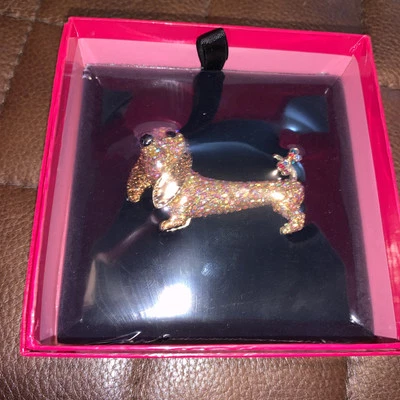 Butler and Wilson Gold-tone Crystal Sausage Dog Brooch - NEW - Image 1 of 4