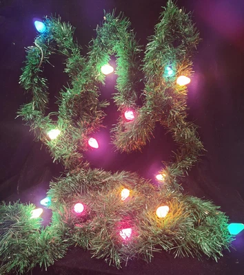 Vintage Christmas Green Cellophane Illuminated Garland 1950s / 1960s - RARE 15' - Image 1 of 4
