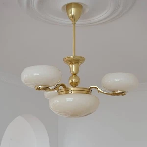 Semi Flush Chandelier Gold Vintage Modern Light Fixtures Ceiling Mount Light - Picture 1 of 9