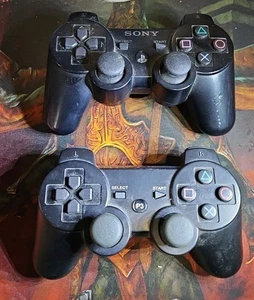 Sony Playstation 3 PS3 DualShock 3 Controller OEM 2 FÜR TEILE UNGETESTET Wie Ist P - Bild 1 von 2