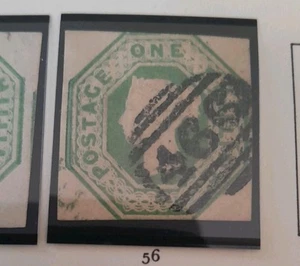 GB Queen Victoria 1/ Embossed Issue SG.56 Used Cut Square Clean fine used - Picture 1 of 1