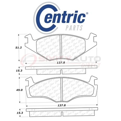 Centric C-TEK Metallic Disc Brake Pads for 1985-1992 Volkswagen Golf 1.8L uh Foto 1 de 4