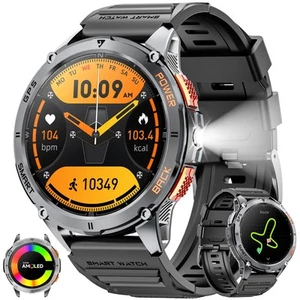 Militär Smartwatch für Herren mit GPS, 1,43" AMOLED Bluetooth Anruf Smartwatch... - Bild 1 von 7