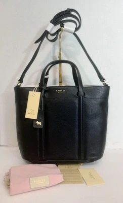 Cartera Bandolera RADLEY LONDON Rivington Cuero Guijarro Negro, Dije  Foto 1 de 4