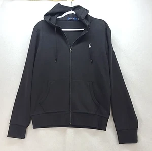 Mens Polo Ralph Lauren Double Knit Full Zip Hooded Sweater Sz Med - Picture 1 of 12