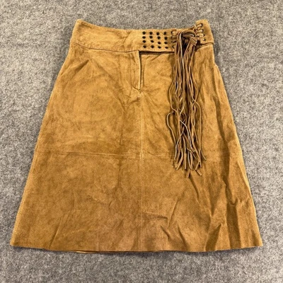 Falda Mixit De Colección Y2K Para Mujer 4 Marrón Gamuza Festival Flecos Boho Western Midi Foto 1 de 4