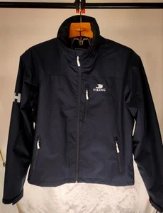Helly Hansen Viking Softshell Jacket Men’s M Navy Full Zip Windbreaker Medium - Picture 1 of 7
