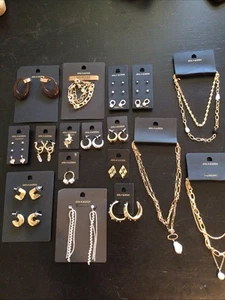 20 New Pieces Jewelry Earrings Necklace Pierced SAKS Outlet Off Fifth Pins - Picture 1 of 7