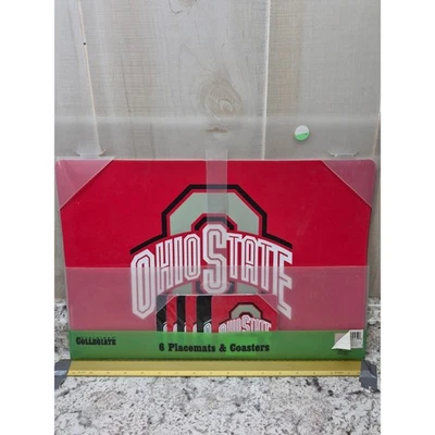 Ohio State Buckeyes 6 Piece Placemat & Coaster Set Collegiate Table Decor - Image 1 of 4