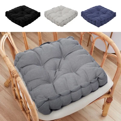 10cm Extra Thick Seat Pad Dining Room Garden Kitchen Chair Seat Cushions Plain