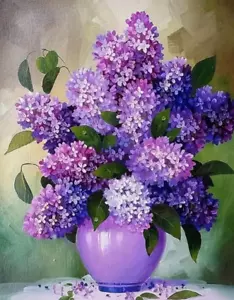 Flowers - Paint by Numbers Kit - DIY Painting Art Kit, Full Canvas Craft Set.... - Picture 1 of 6