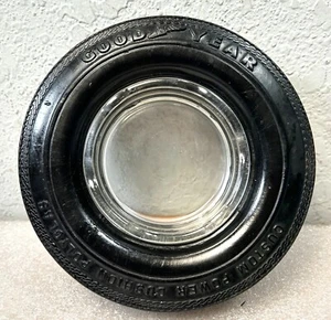 VINTAGE 60er JAHRE GOODYEAR MASSGESCHNEIDERT POWER POLYGLAS WERBUNG REIFENASCHENBECHER - Bild 1 von 2