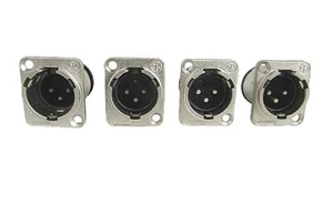 Neutrik NC3MD-V XLR Male PCB Mount Connector, Set of 4 - NOS, Free Ship - Picture 1 of 6