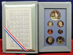 1986 S US Mint Prestige Silver Proof 7 Coin Set w/90% Silver Dollar - Picture 1 of 3