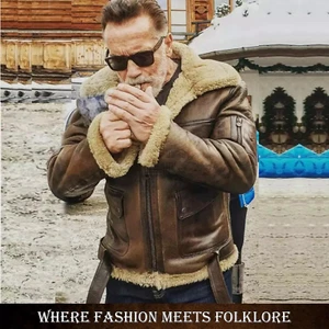 Arnold Mens B3 Aviator RAF Sheepskin Shearling Leather Jacket genuine leather - Picture 1 of 8