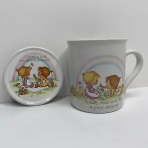Hallmark Vintage 1983 Betsey Clark Tasse Mates Freundschaft Kaffeebecher Untersetzer - Japan - Bild 1 von 8