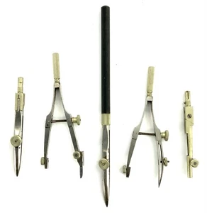 Vintage Dietzgen German Precision Compass Drawing Drafting 5-Tool Set #1074-S - Picture 1 of 5