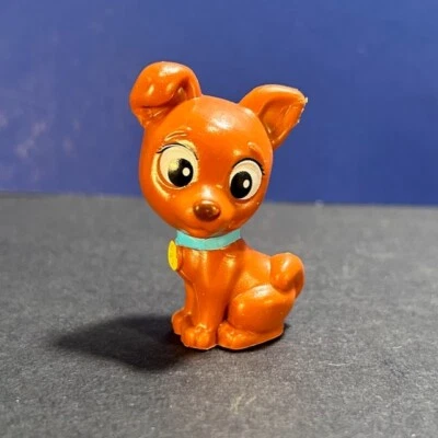 Figura de repuesto vintage Mattel Barbie perro marrón cachorro cuello azul F112 Foto 1 de 4