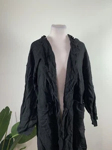 BP Womens Solid Black 3/4 Sleeve Black Long Cardigan, Size XL - Picture 1 of 8