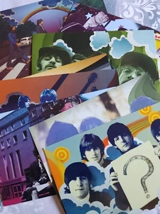 Cartoline d'epoca nuove senza scatola 2009 set 8 The Beatles Rock Band Harmonix Music Systems - Foto 1 di 12