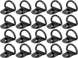 20pcs Black D Shape Tie Down Anchors Lashing Rings for Car Truck Trailer Carg... - Picture 1 of 7