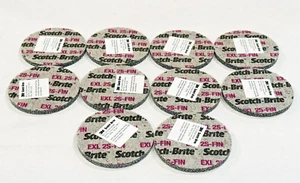 (10) 3M Scotch-Brite EXL Unitized Wheel 3" x 1/4" x 3/8" 2S Fine 14750 - Picture 1 of 4
