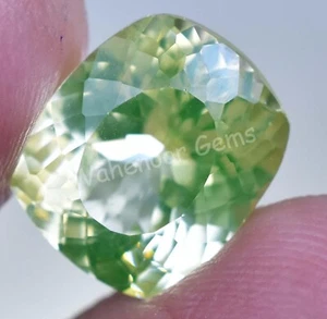 9.00 Ct Natural Green Peridot Cushion Shape VVS Pak Gemstone AGL Certified - Picture 1 of 6
