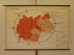 Großdeutsches Reich Deutschland Drittes NS-Staat ~1960 Schul-Wandkarte 217x150cm - Bild 1 von 2