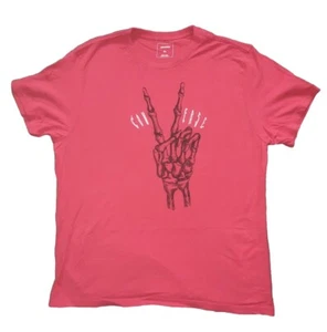 Converse Skeleton Graphic Red Short Sleeve Shirt Men's Size: XLarge - FAST SHIP - Picture 1 of 4