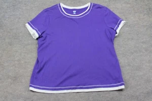 Sjb Active Shirt Size Petite XL Extra Large Purple Short Sleeve Layered - Picture 1 of 9
