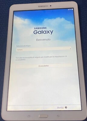 Tablet Samsung Galaxy Tab E, colore bianco  - Immagine 1 di 4