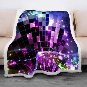 Wonderful Purple Dream Space 3D Warm Plush Fleece Blanket Picnic Sofa Couch - Bild 1 von 6