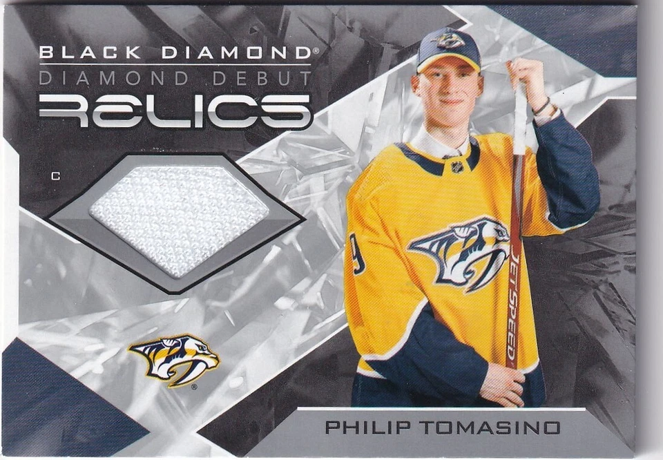 🏒 21-22 BLACK DIAMOND DEBUT RELICS - PHILIP TOMASINO #DD-PT NASHVILLE PREDATORS - Image 1 of 1