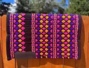 Show Saddle pad Horse Western Blanket with New Zealand wool/Saddle Blanket - Picture 1 of 1