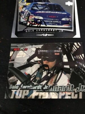 SIGNED Dale Earnhardt Jr  AUTOGRAPHED 1999 MINT Cards (99 Upper deck & Wheels) - Image 1 of 4