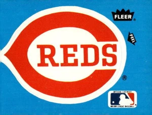 Cincinnati Reds Logo 1985 Fleer - Team Stickers Small Print - Cincinnati Reds - Picture 1 of 2