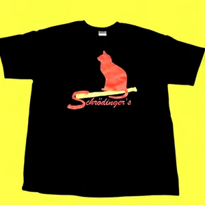 SCHROEDINGER'S CATS baseball graphic print team tee shirt indy science geek 3E - Picture 1 of 3